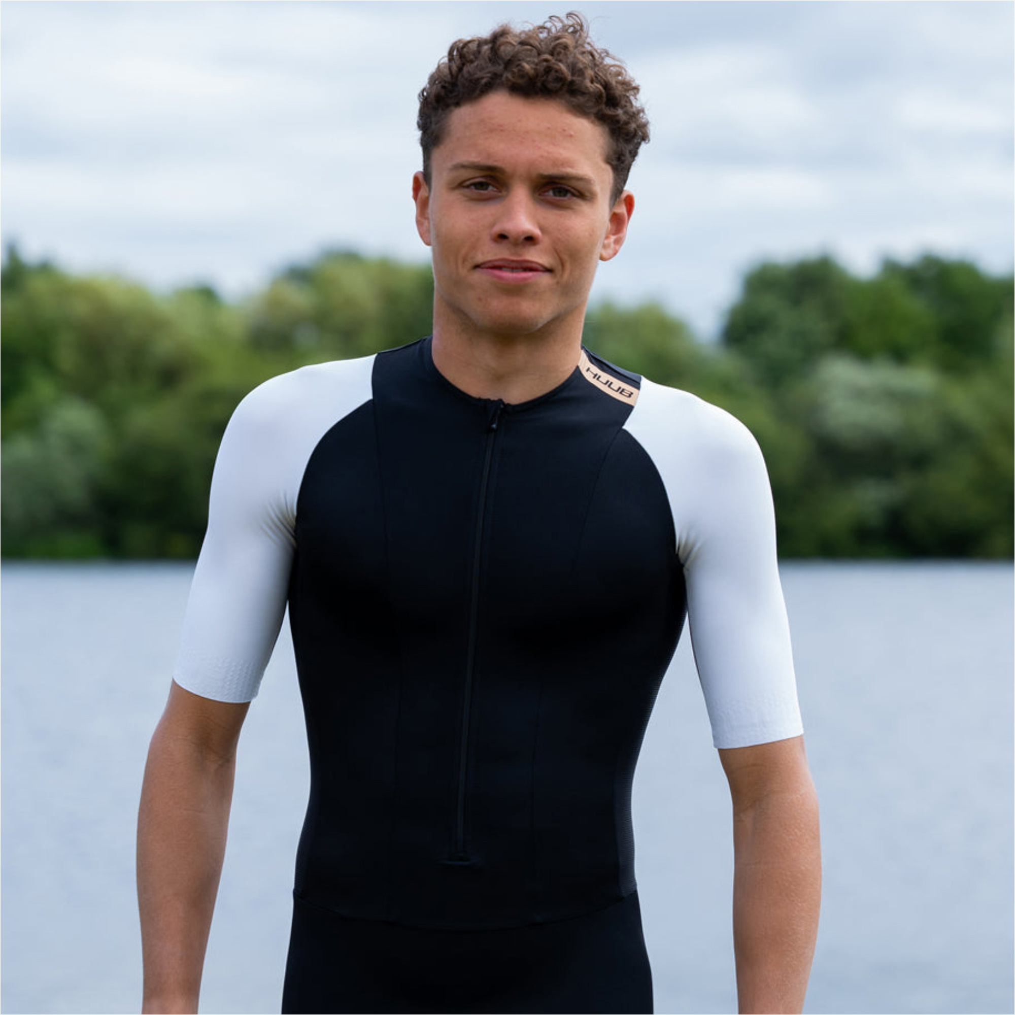 2026 Huub Männer Collective Trisuit TCLCBW - Black / Weiß